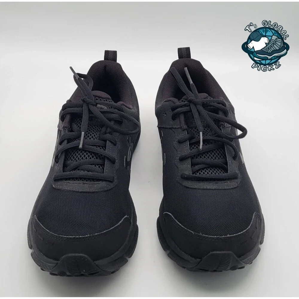 Under Armour Charged Assert 10 Black Lace-Up Running Shoes Mens Size 10.5